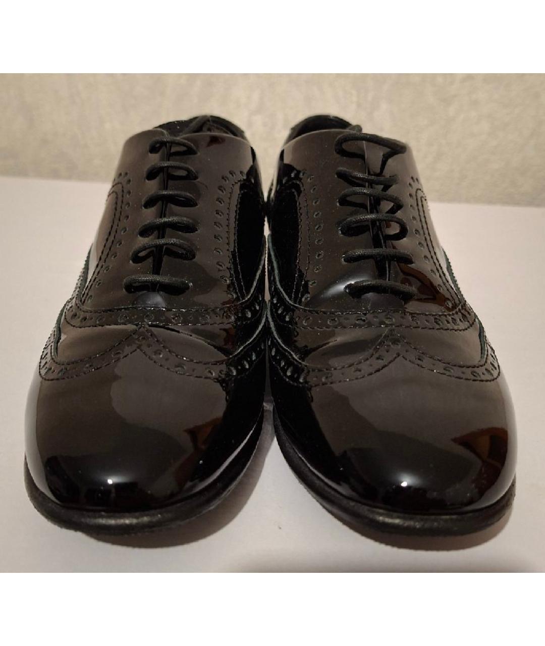 CHANEL Черные брогги и оксфорды из лакированной кожи, фото 2