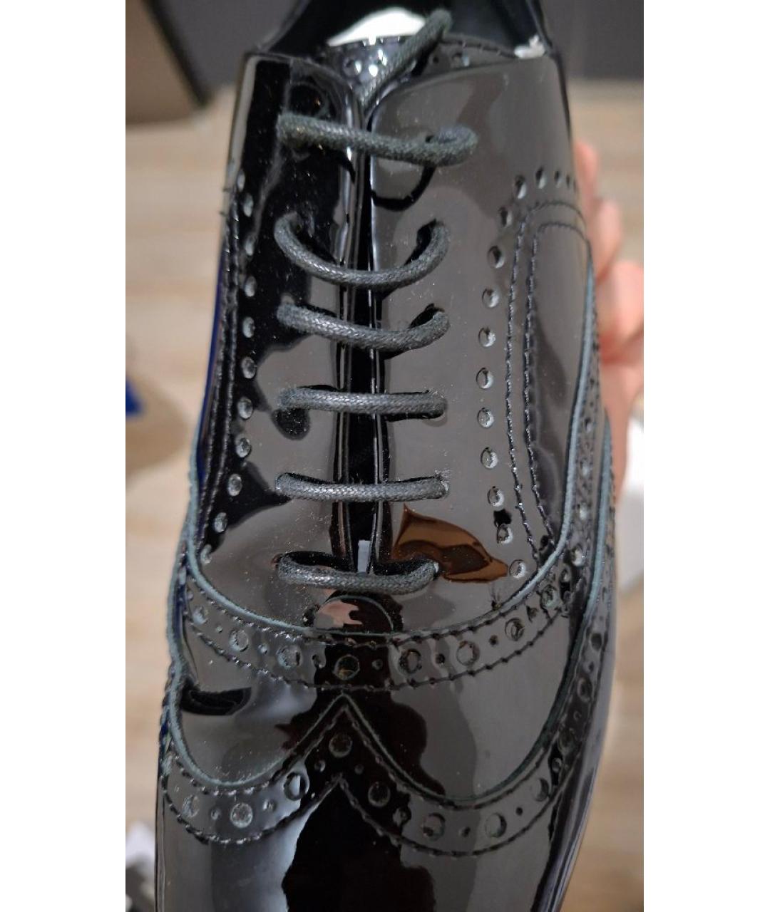 CHANEL Черные брогги и оксфорды из лакированной кожи, фото 5