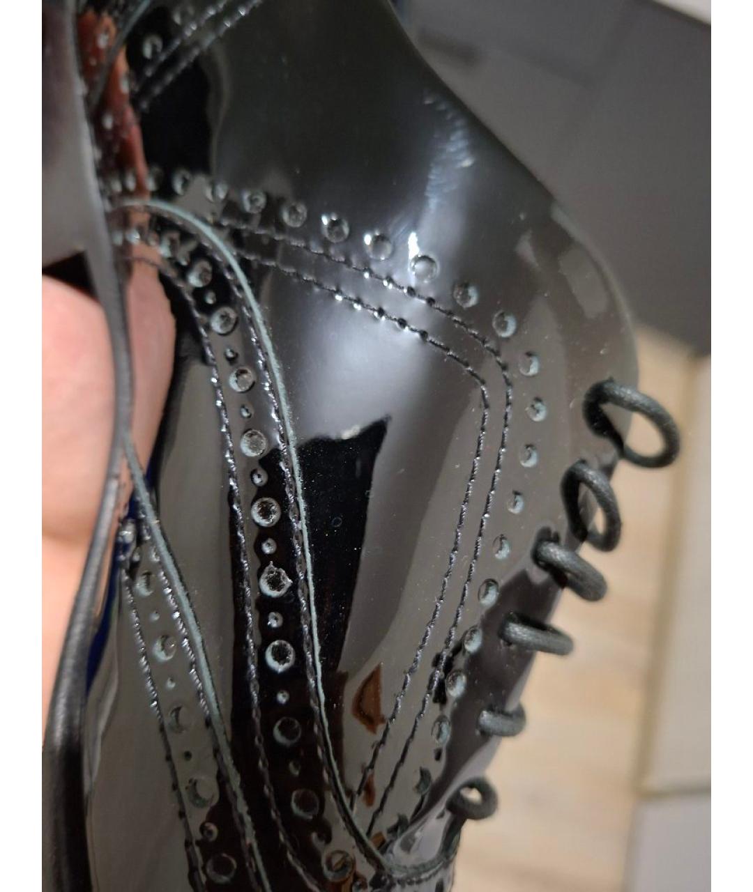 CHANEL Черные брогги и оксфорды из лакированной кожи, фото 6