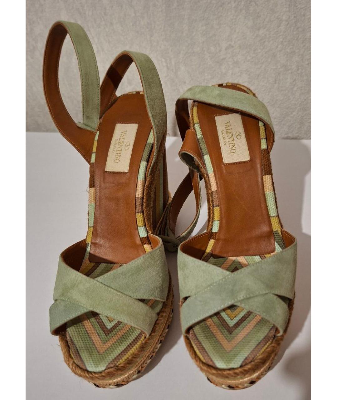 VALENTINO Мульти замшевые босоножки, фото 3