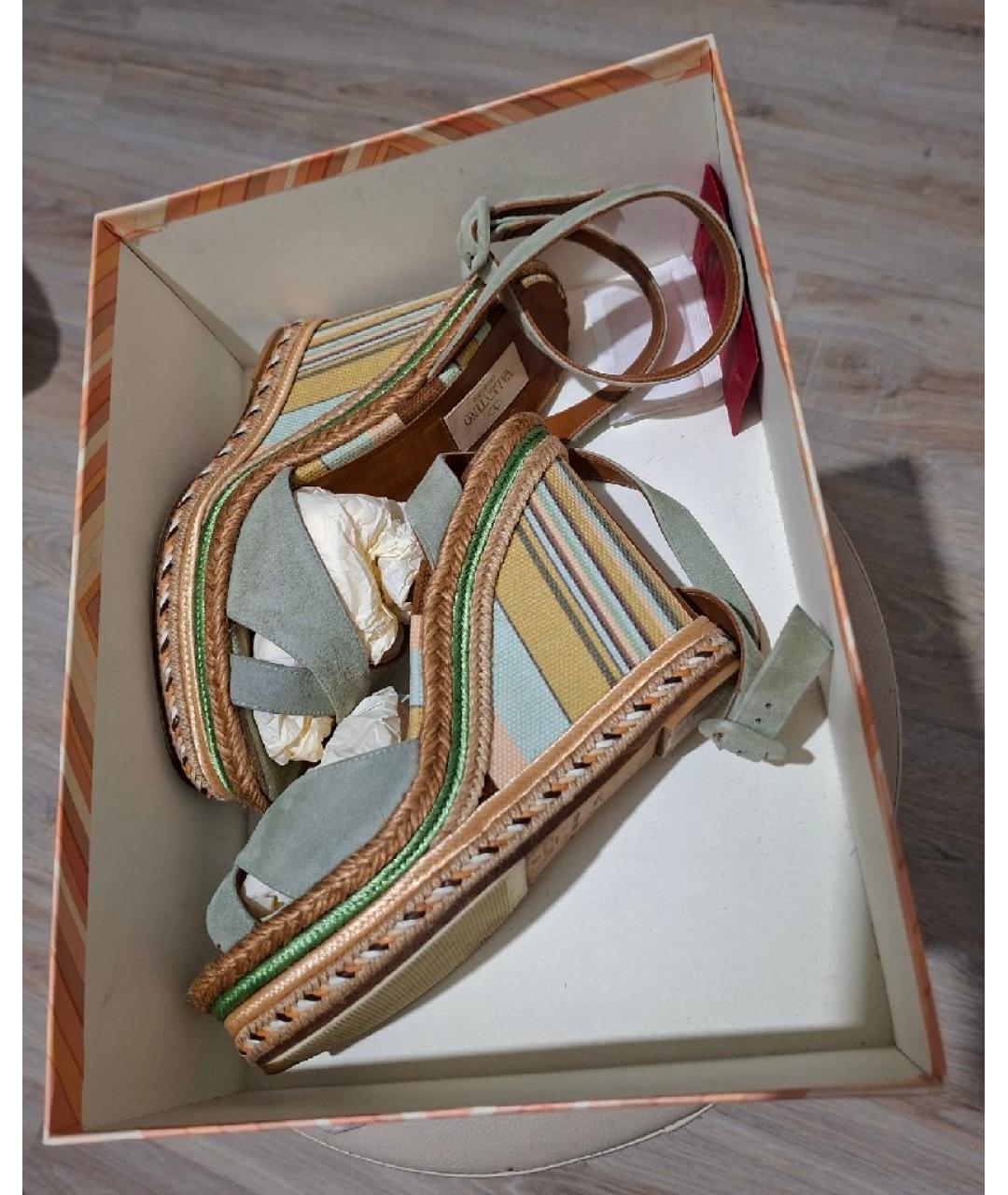 VALENTINO Мульти замшевые босоножки, фото 7