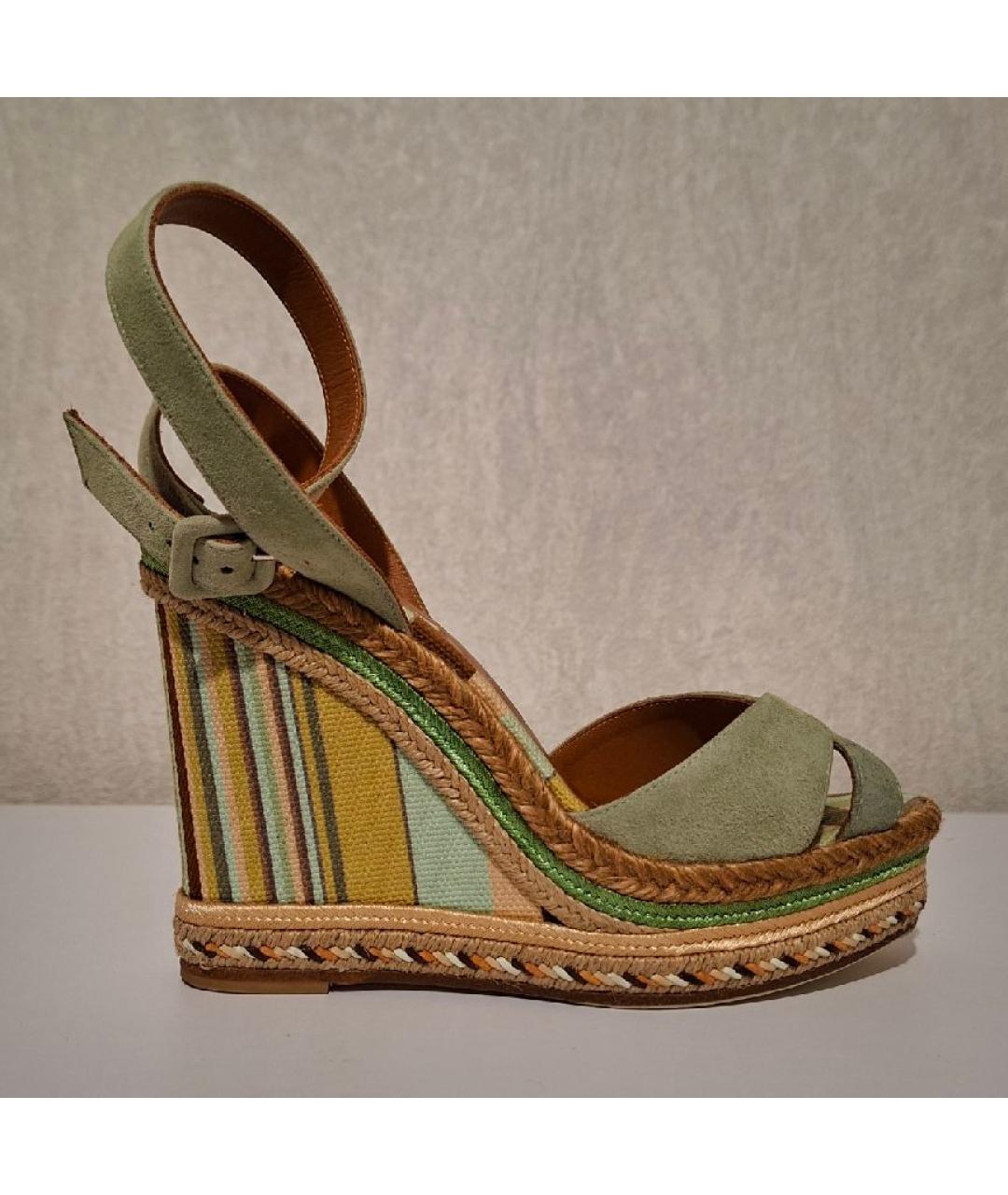 VALENTINO Мульти замшевые босоножки, фото 8