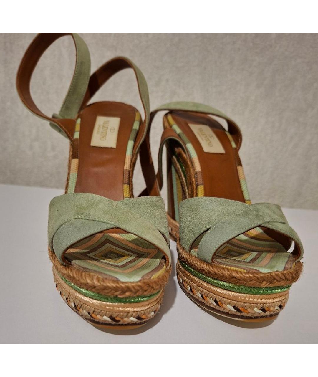 VALENTINO Мульти замшевые босоножки, фото 2