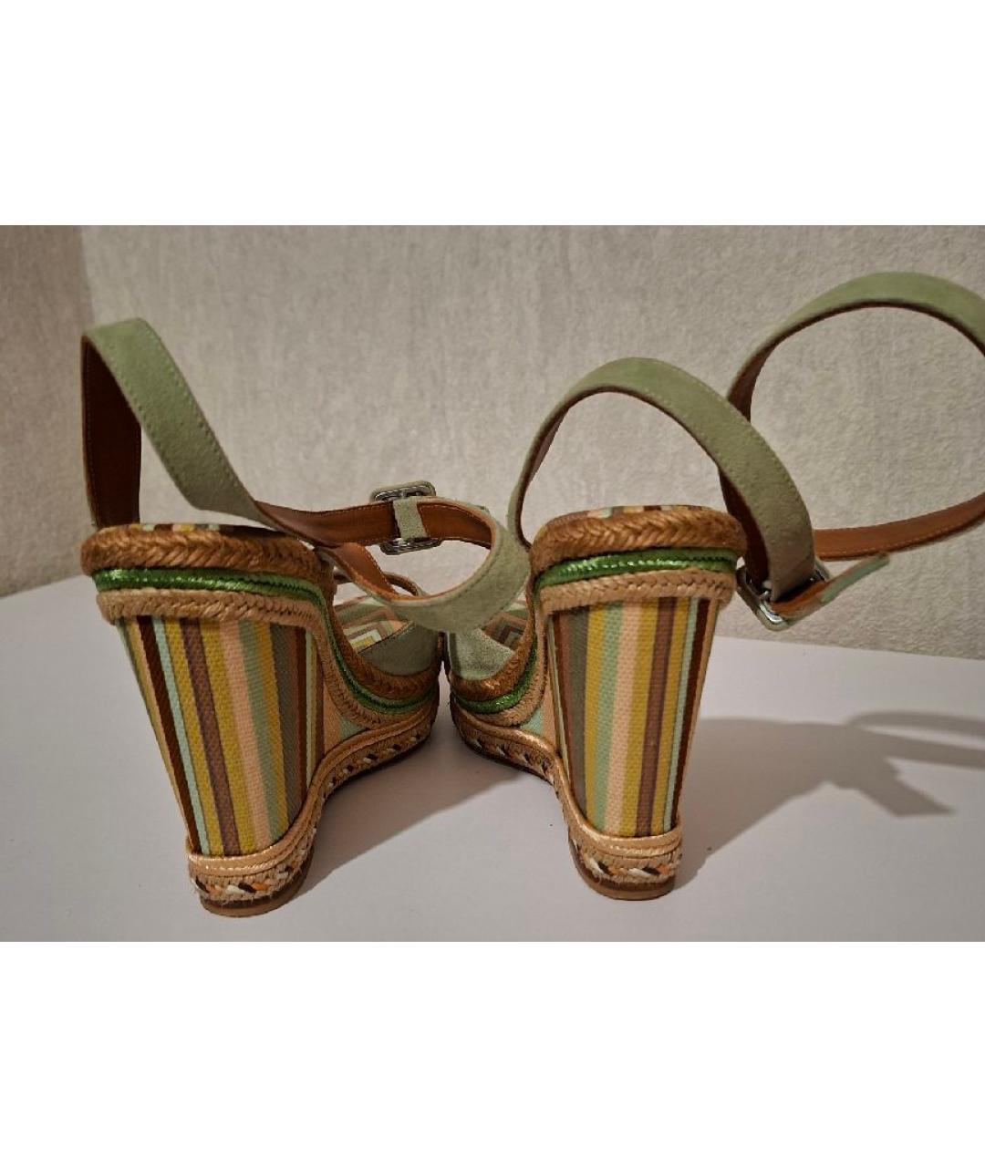 VALENTINO Мульти замшевые босоножки, фото 4