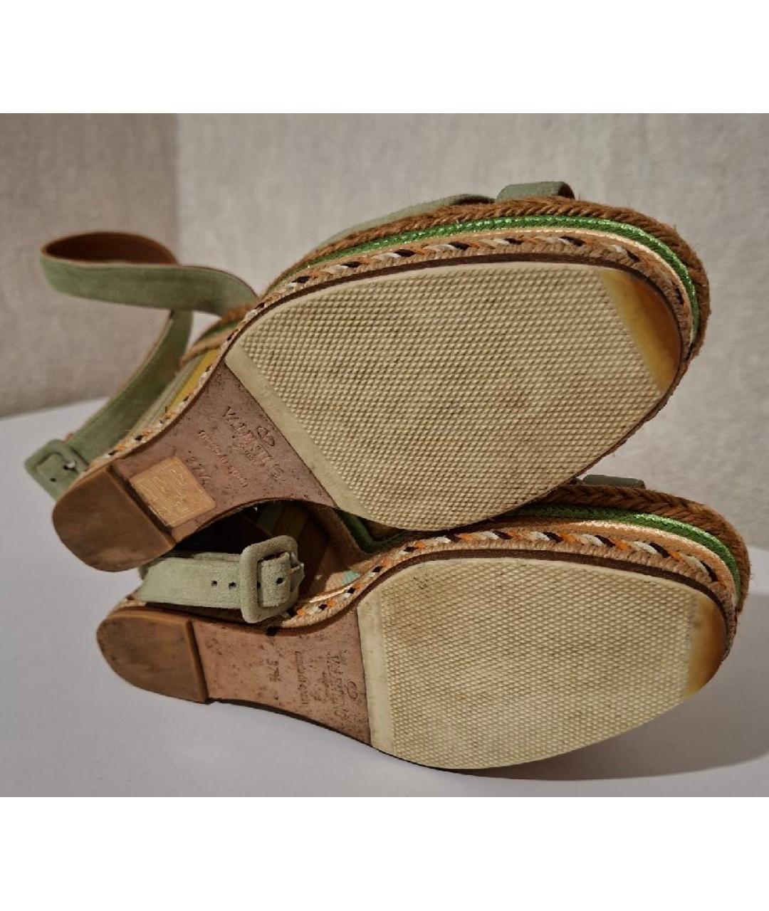 VALENTINO Мульти замшевые босоножки, фото 6