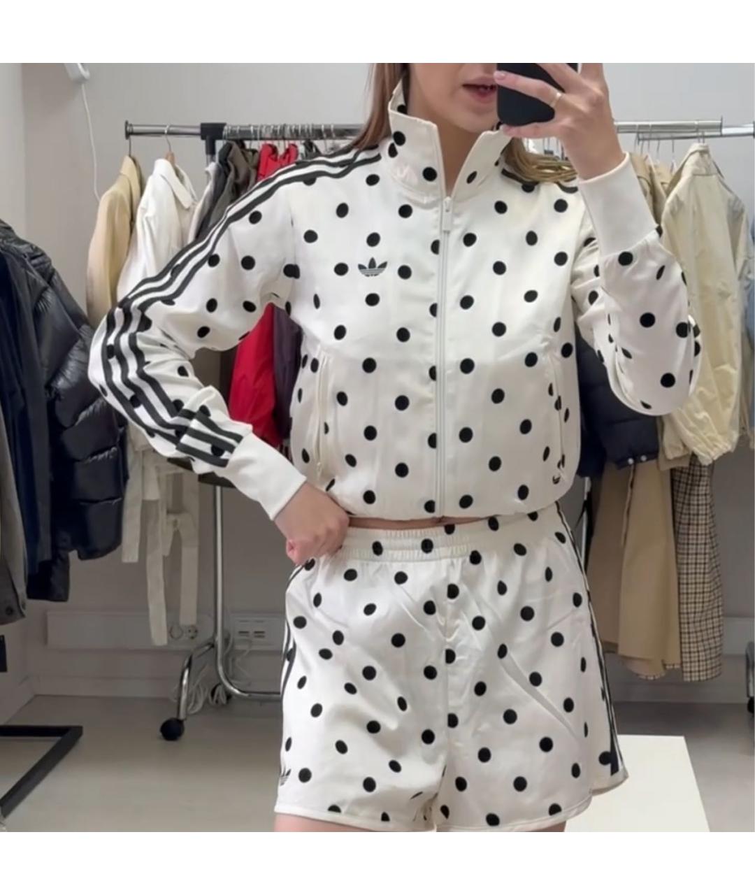 ADIDAS Белая полиэстеровая спортивная куртка, фото 6