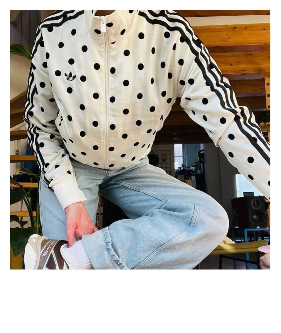 ADIDAS Белая полиэстеровая спортивная куртка, фото 3