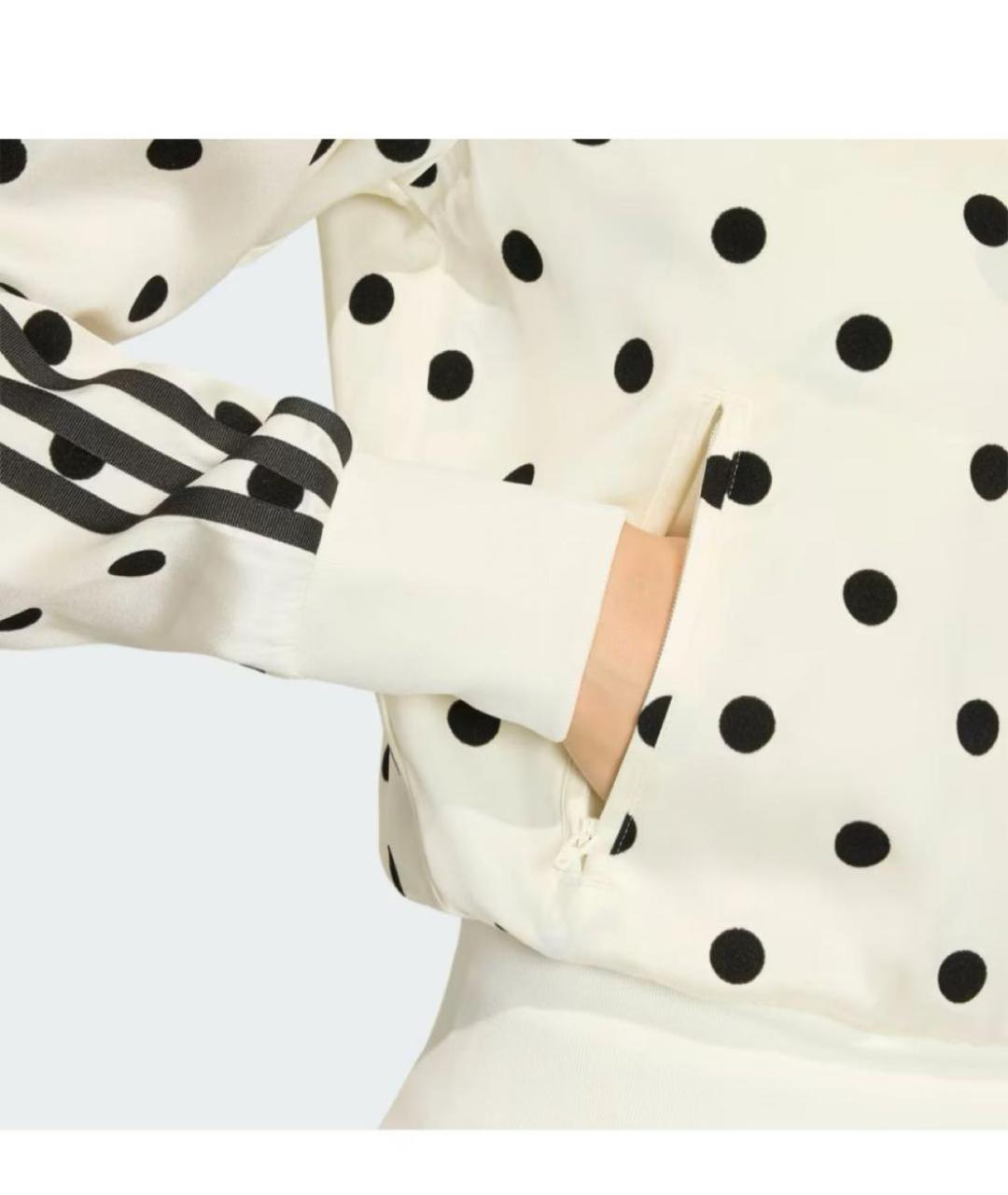 ADIDAS Белая полиэстеровая спортивная куртка, фото 4