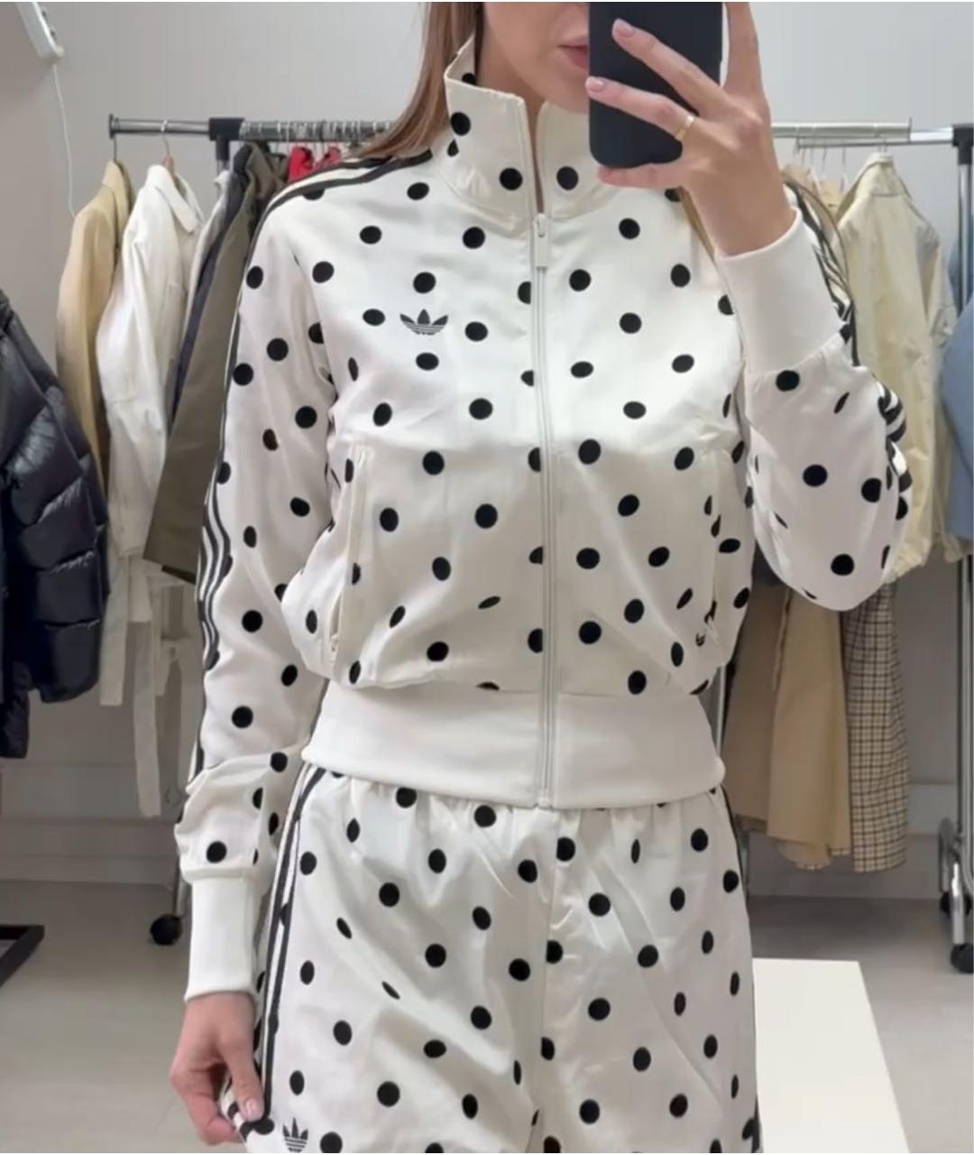 ADIDAS Белая полиэстеровая спортивная куртка, фото 5