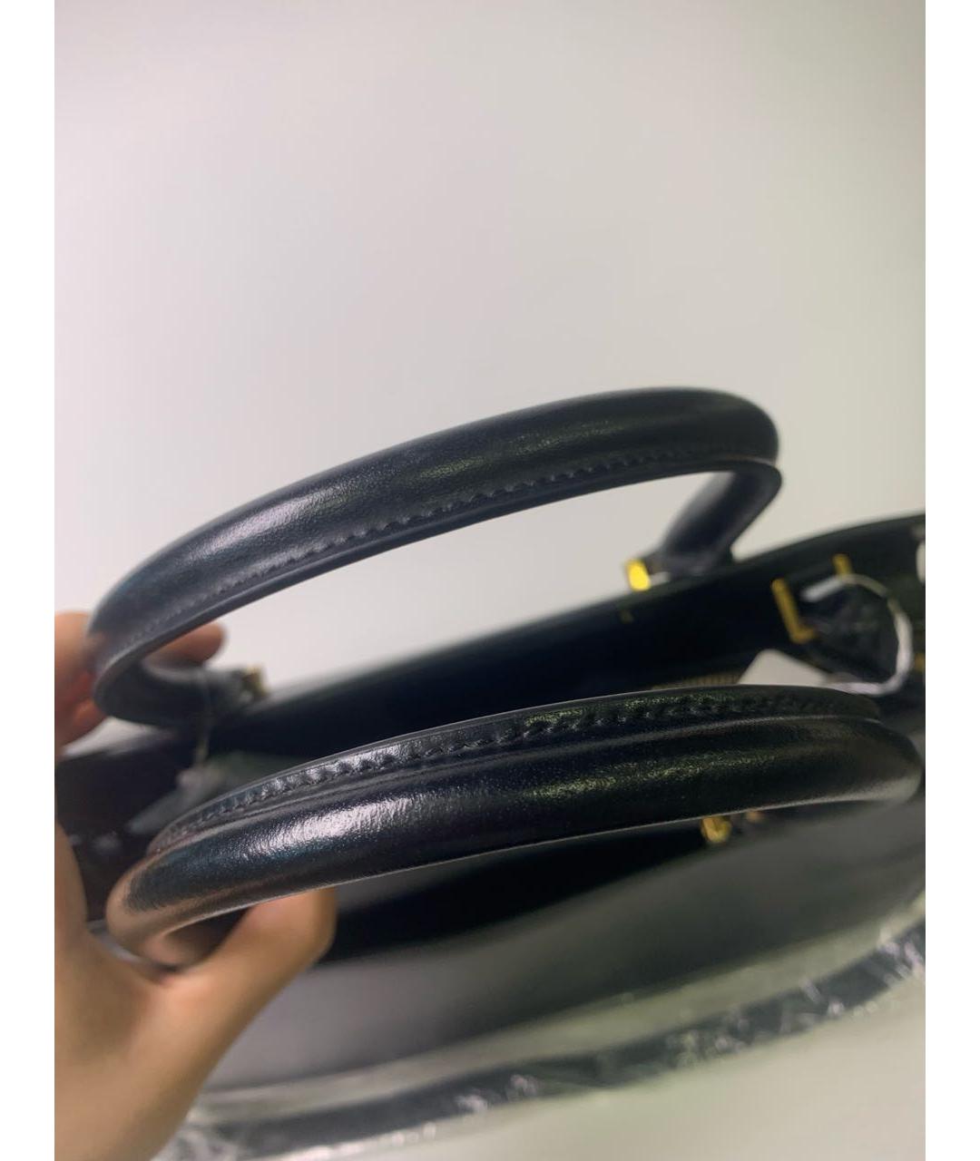 SAINT LAURENT Черная кожаная сумка тоут, фото 8