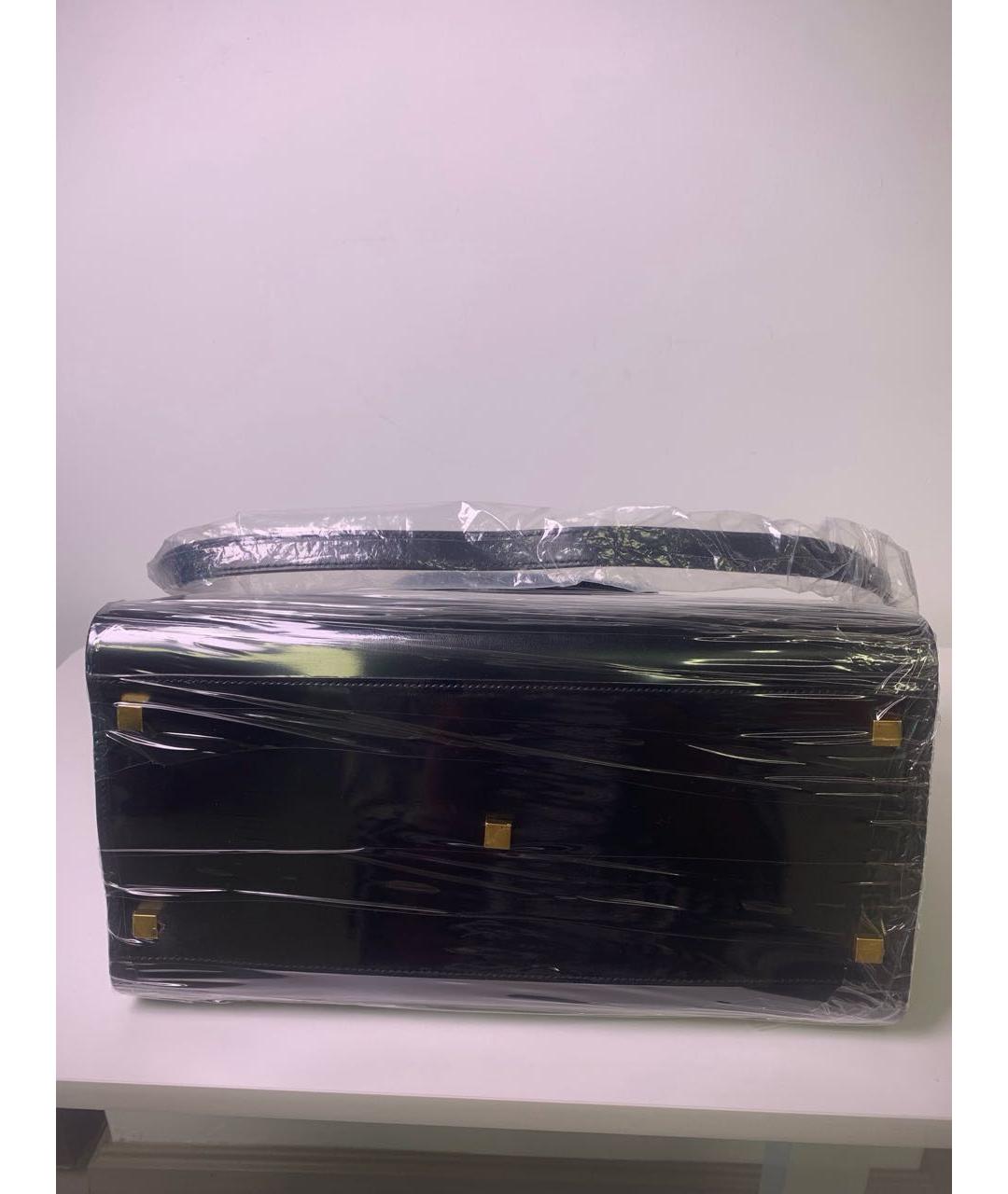 SAINT LAURENT Черная кожаная сумка тоут, фото 4