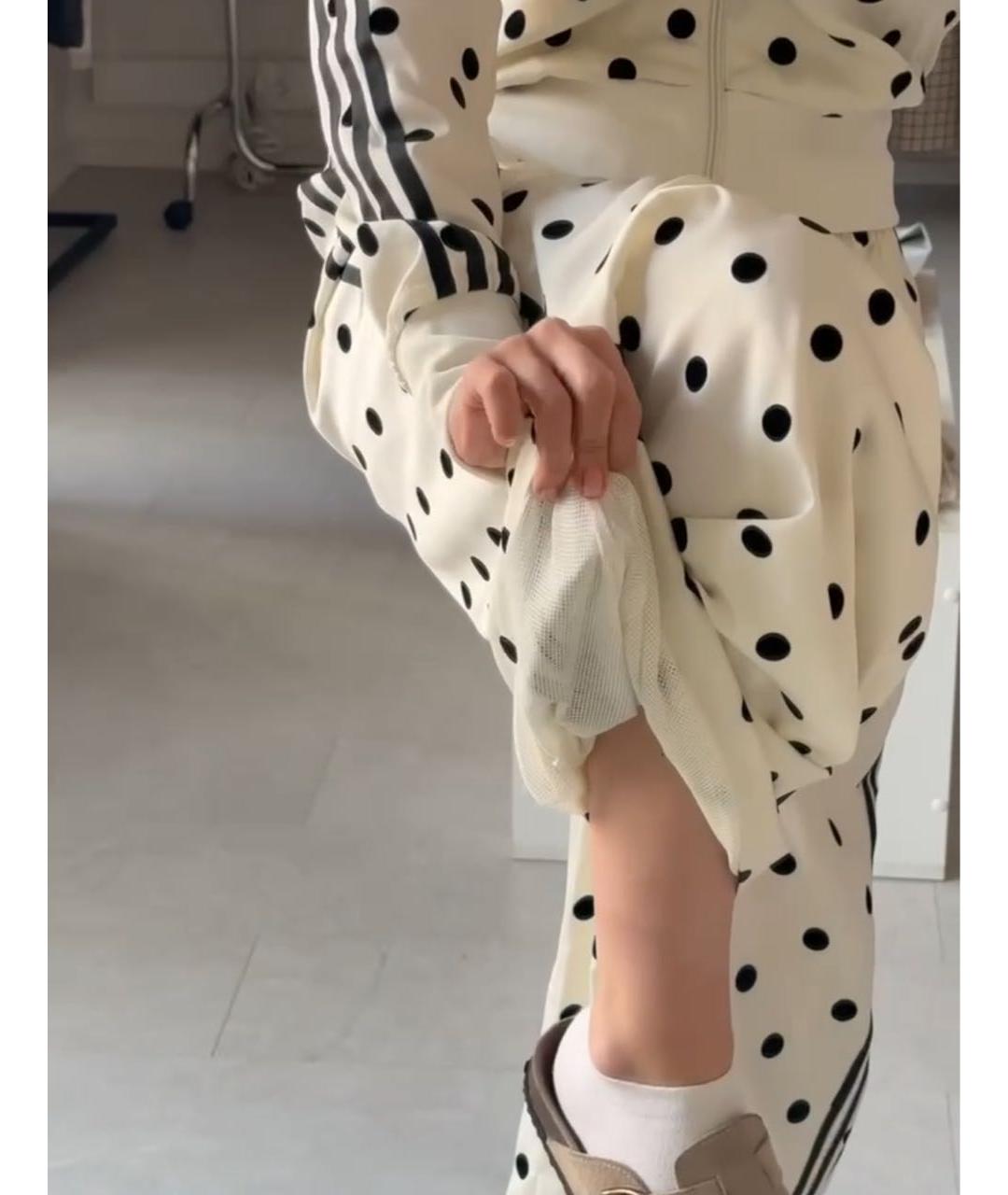 ADIDAS Белые полиэстеровые спортивные брюки и шорты, фото 5