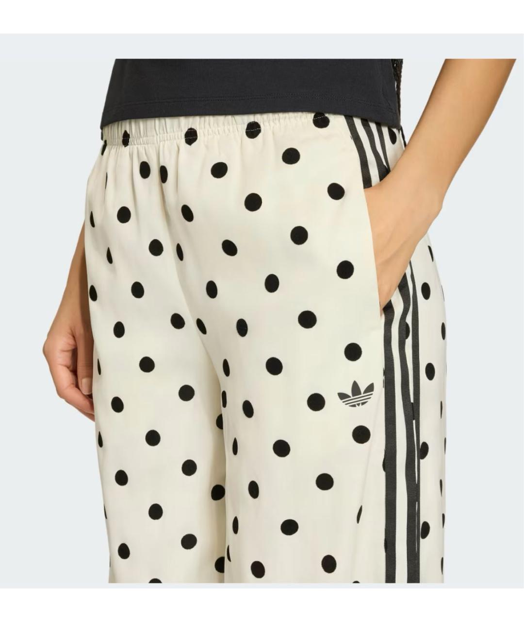 ADIDAS Белые полиэстеровые спортивные брюки и шорты, фото 2
