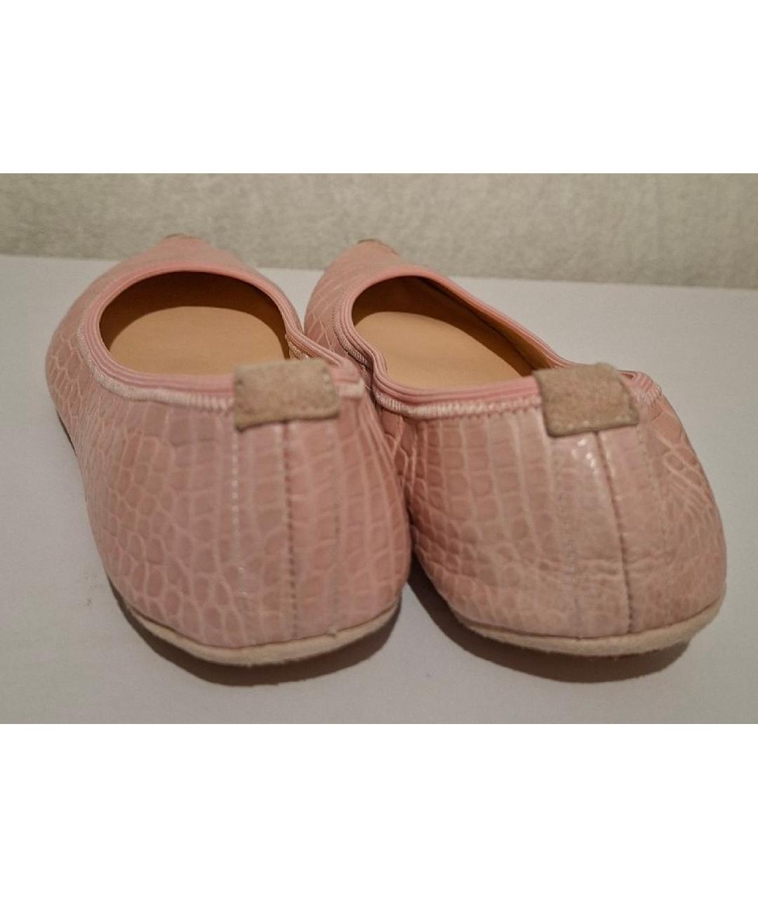 GIAMBATTISTA VALLI Розовые балетки из экзотической кожи, фото 4