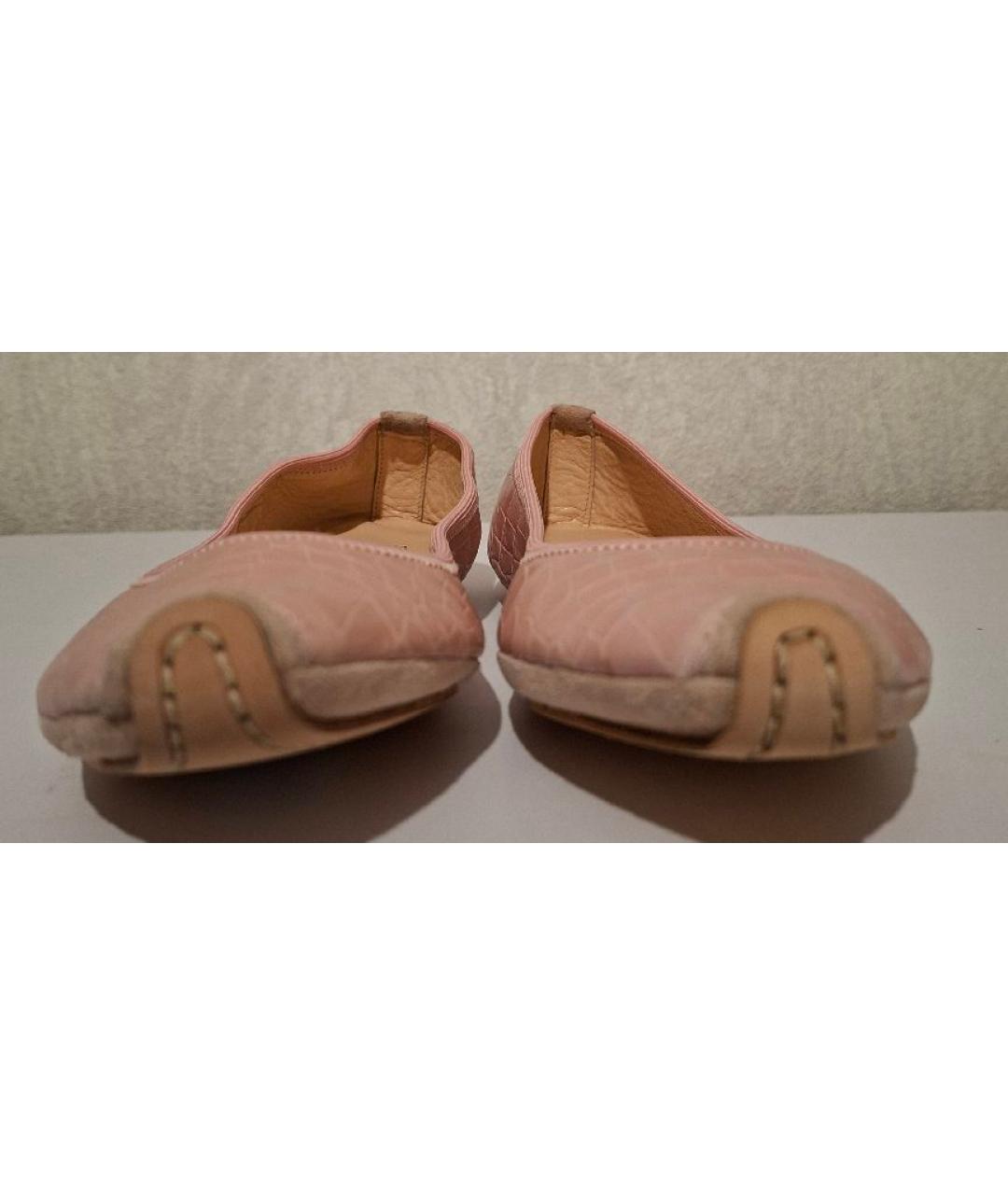 GIAMBATTISTA VALLI Розовые балетки из экзотической кожи, фото 2