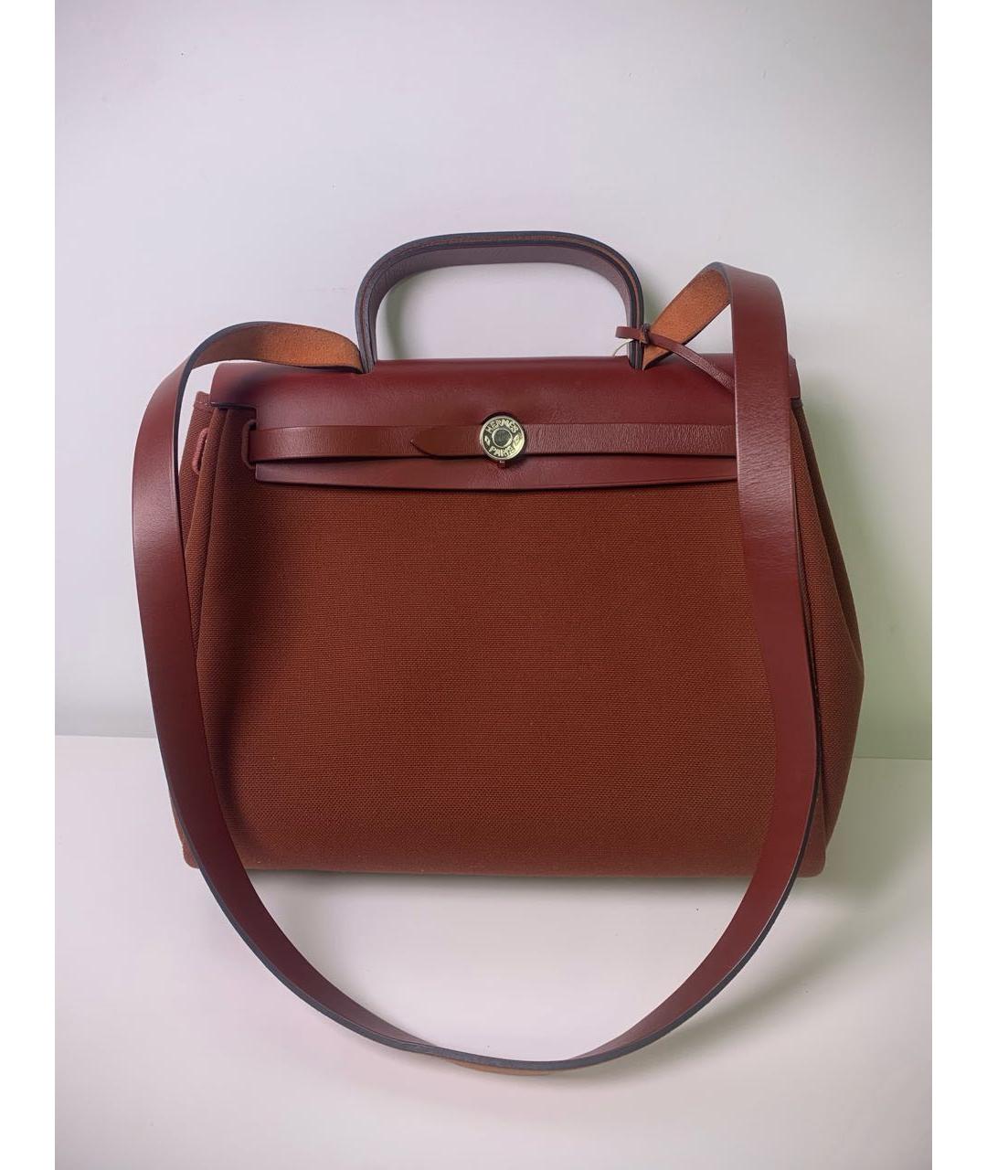 HERMES Бордовая сумка тоут, фото 7