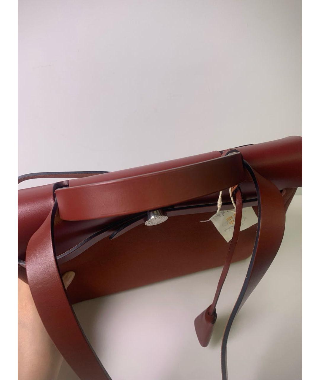 HERMES Бордовая сумка тоут, фото 6