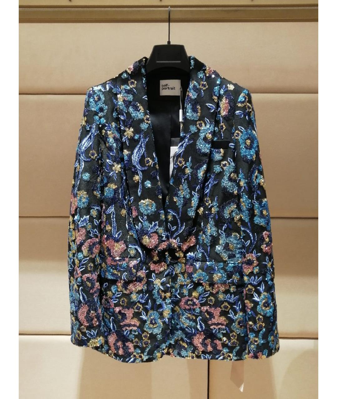 SELF-PORTRAIT Мульти полиэстеровый жакет/пиджак, фото 2