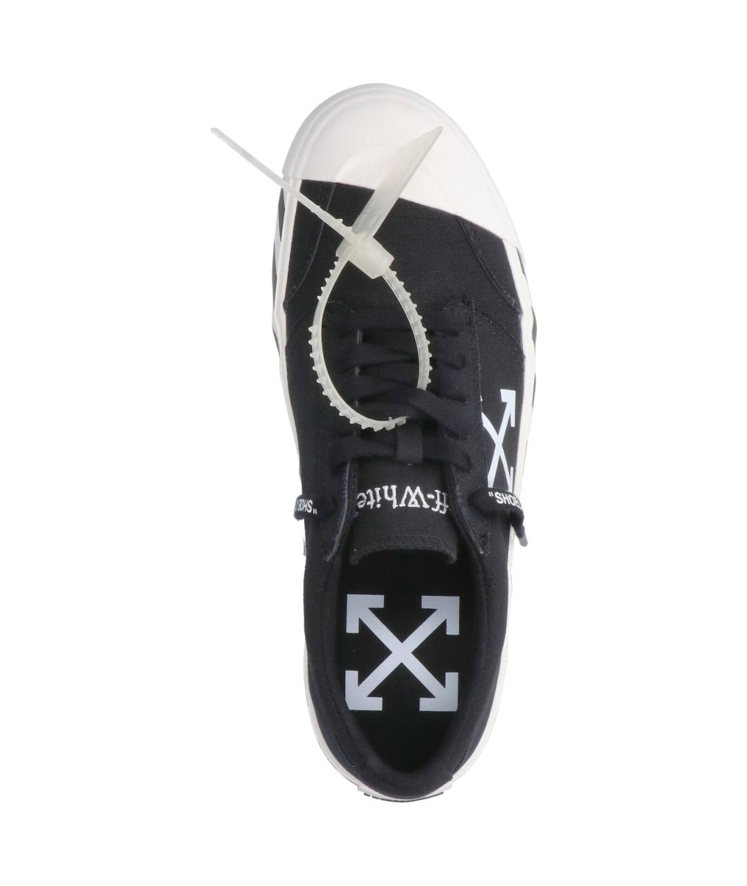 OFF-WHITE Черные текстильные низкие кроссовки / кеды, фото 5