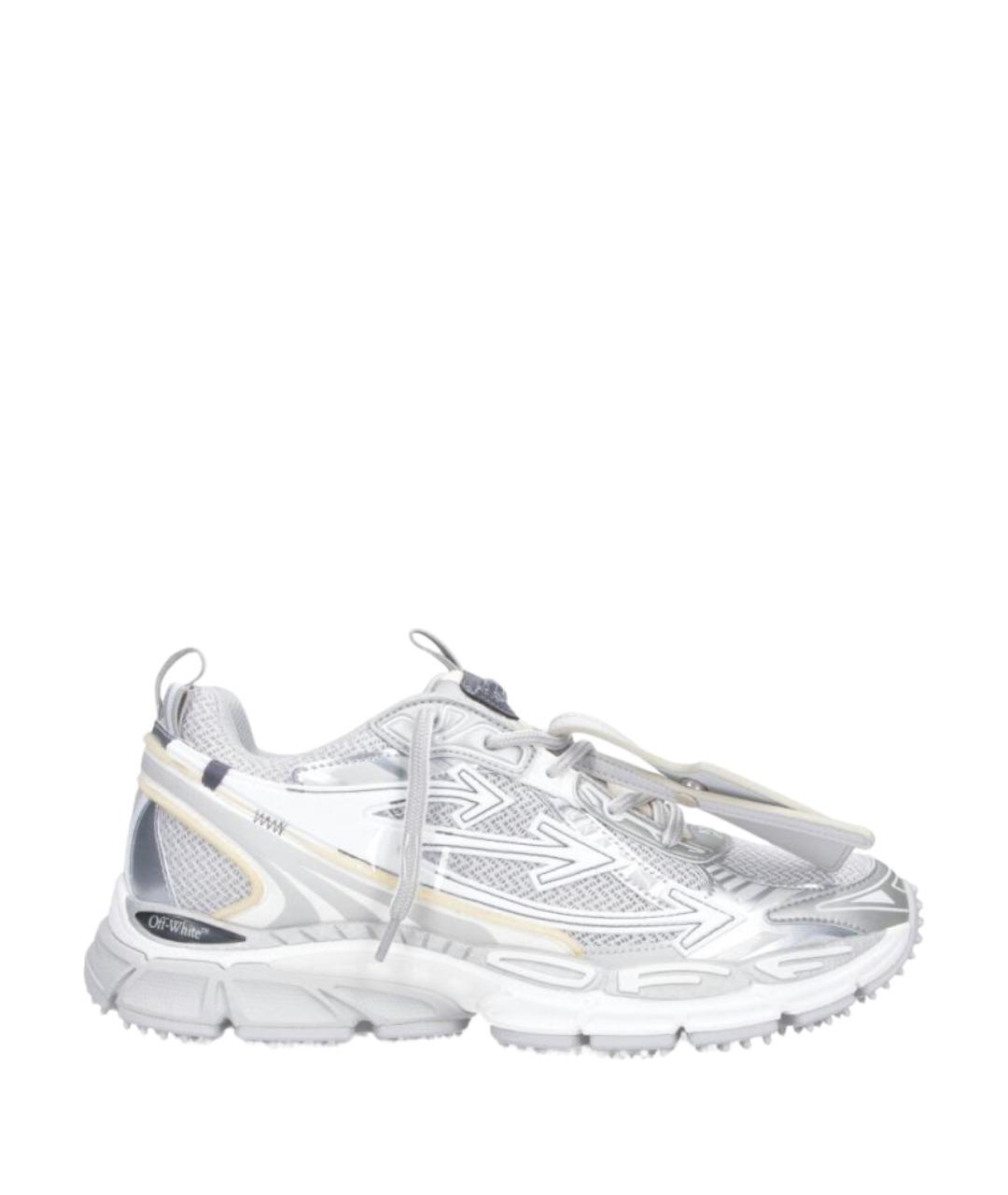 OFF-WHITE Серые текстильные низкие кроссовки / кеды, фото 1