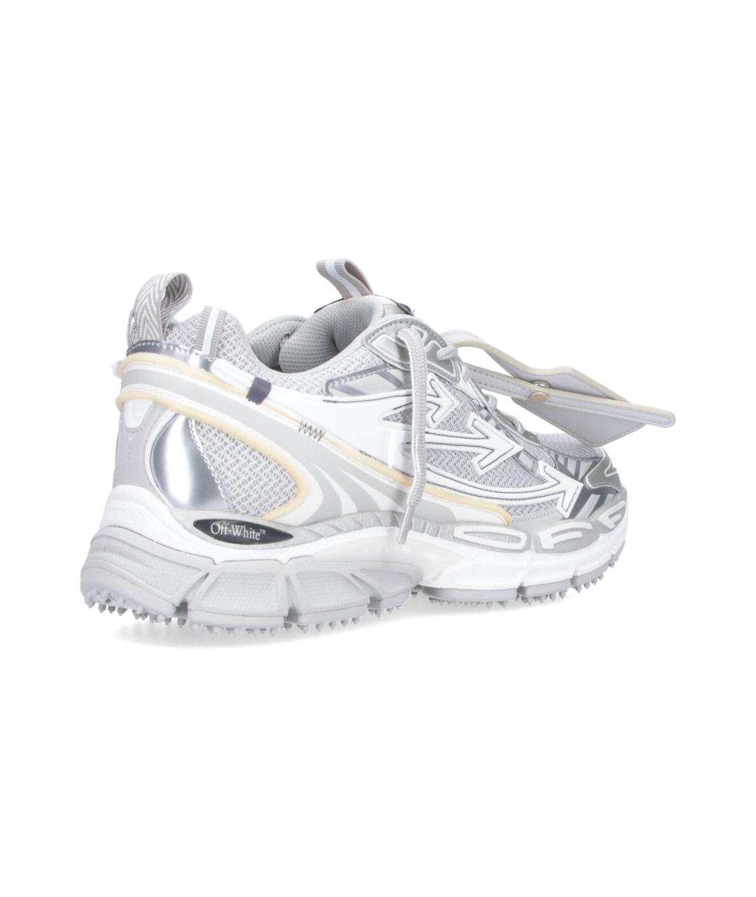 OFF-WHITE Серые текстильные низкие кроссовки / кеды, фото 4