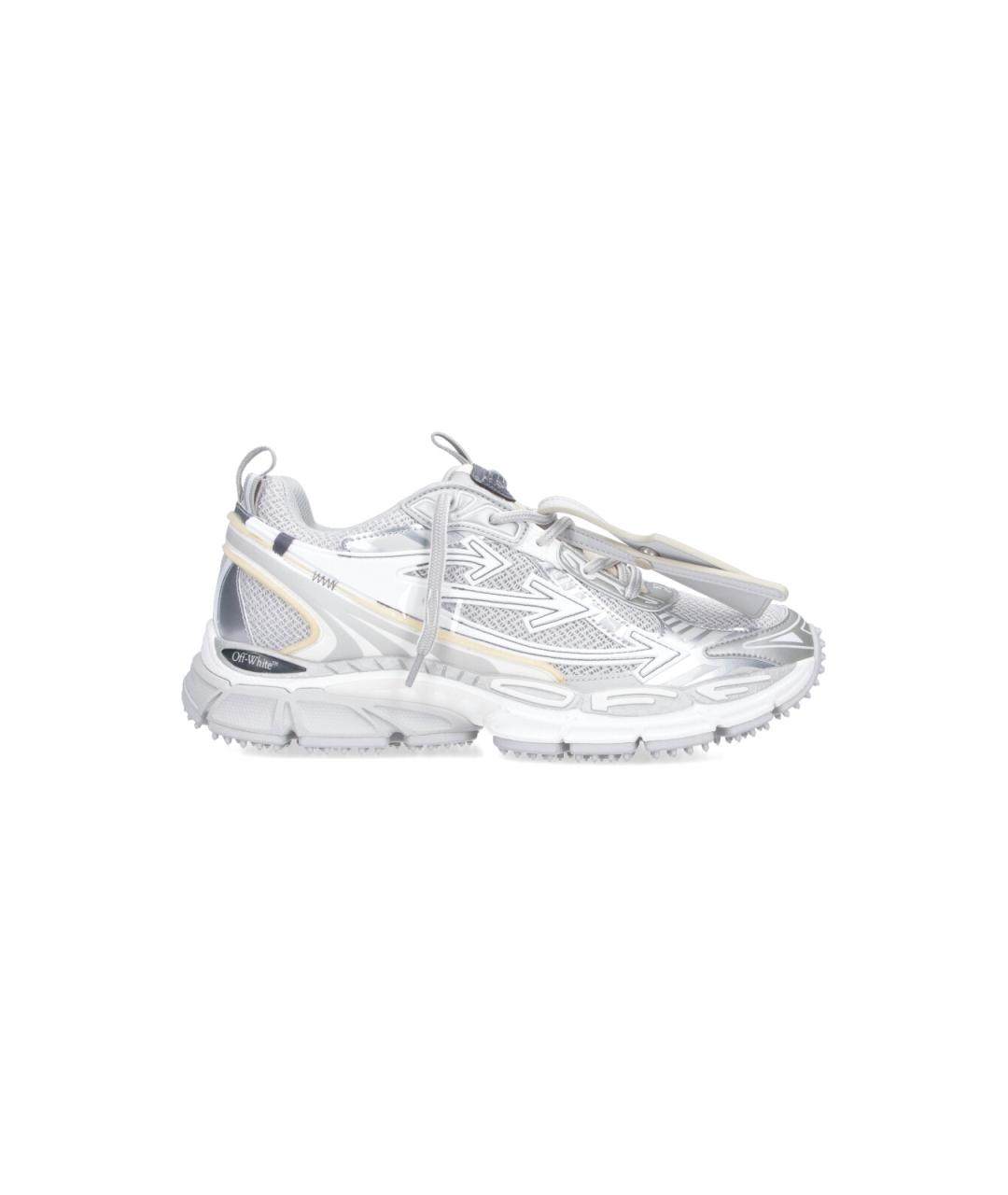 OFF-WHITE Серые текстильные низкие кроссовки / кеды, фото 6