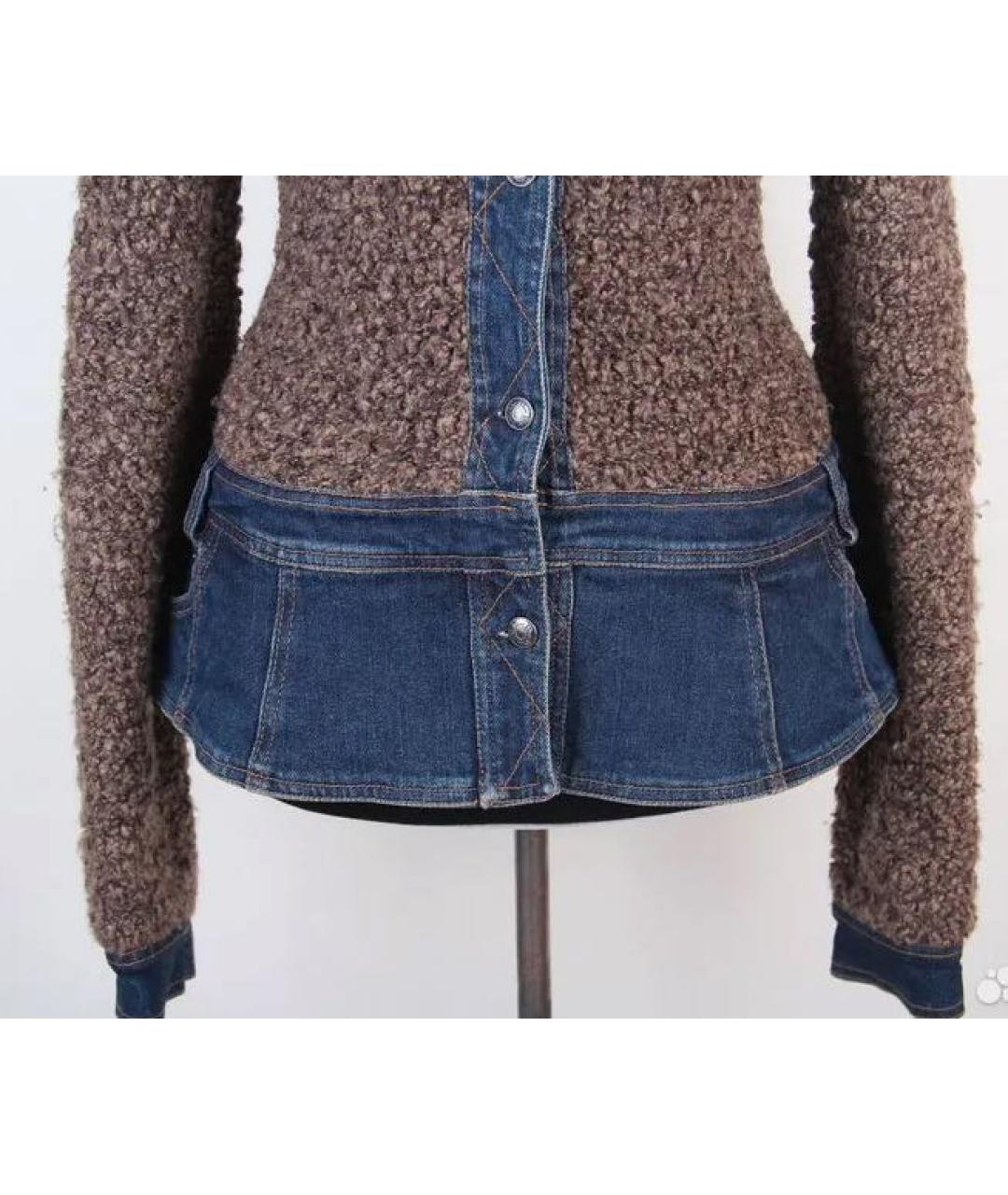 CHRISTIAN DIOR Бежевый твидовый жакет/пиджак, фото 3