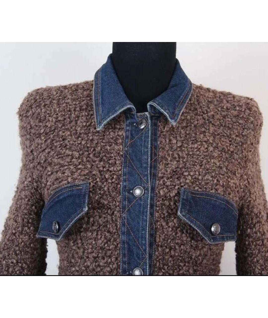 CHRISTIAN DIOR Бежевый твидовый жакет/пиджак, фото 2