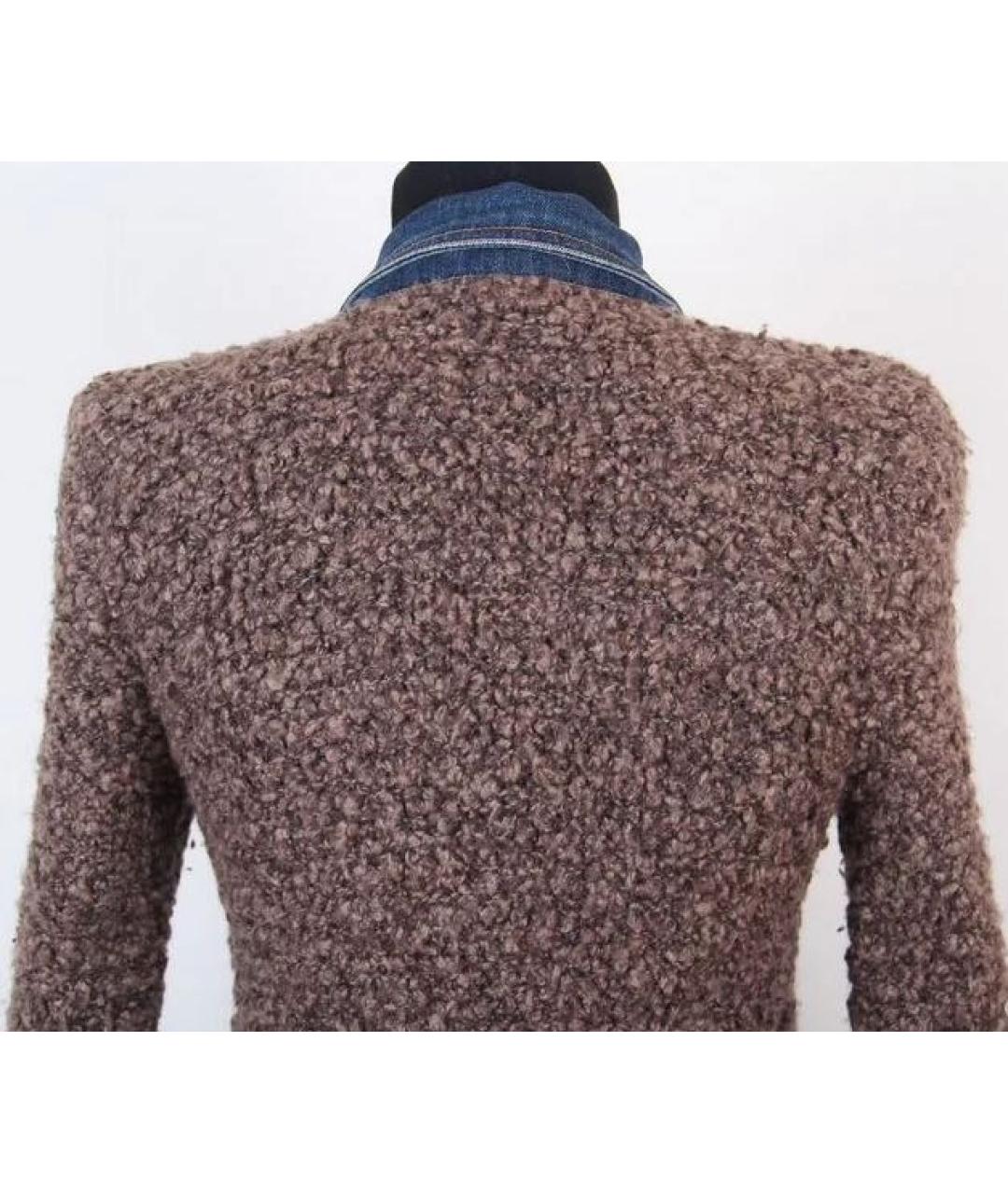 CHRISTIAN DIOR Бежевый твидовый жакет/пиджак, фото 6