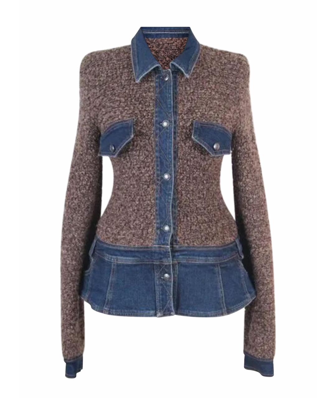 CHRISTIAN DIOR Бежевый твидовый жакет/пиджак, фото 1