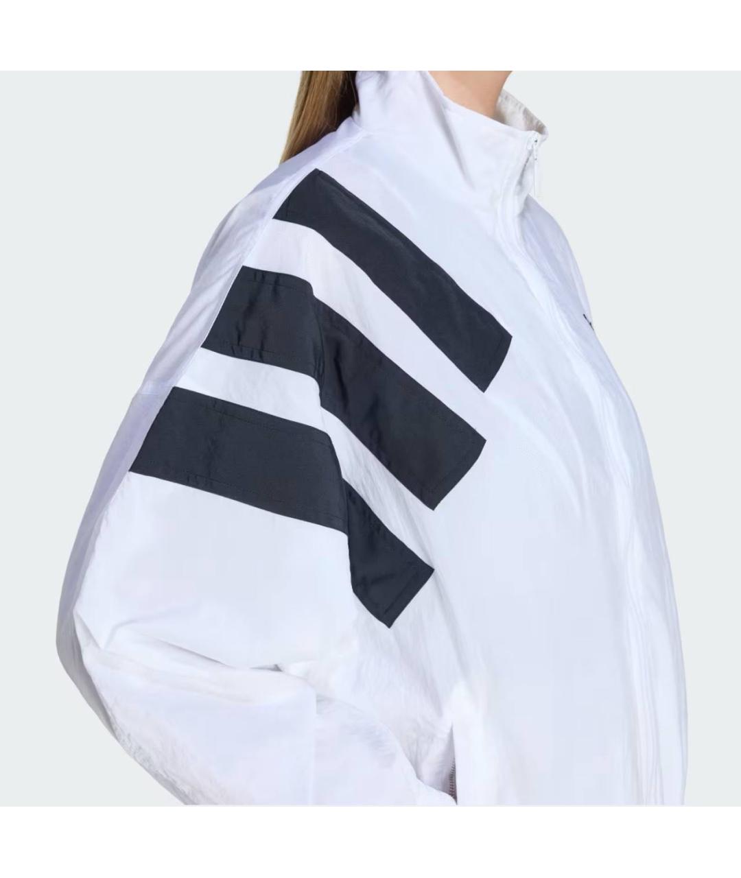 ADIDAS Белая полиэстеровая спортивная куртка, фото 2