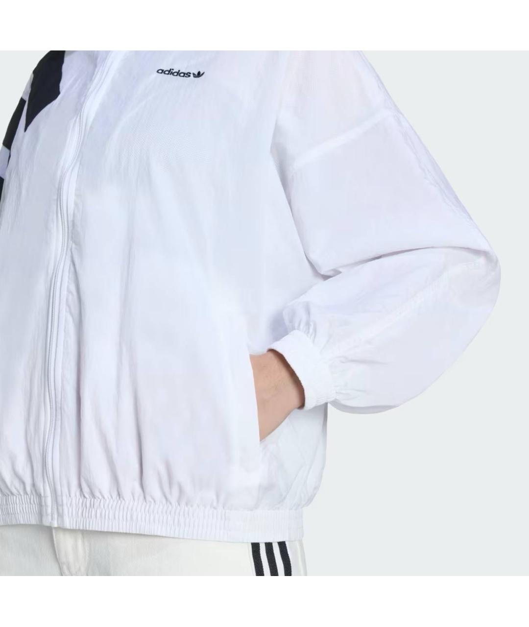 ADIDAS Белая полиэстеровая спортивная куртка, фото 3