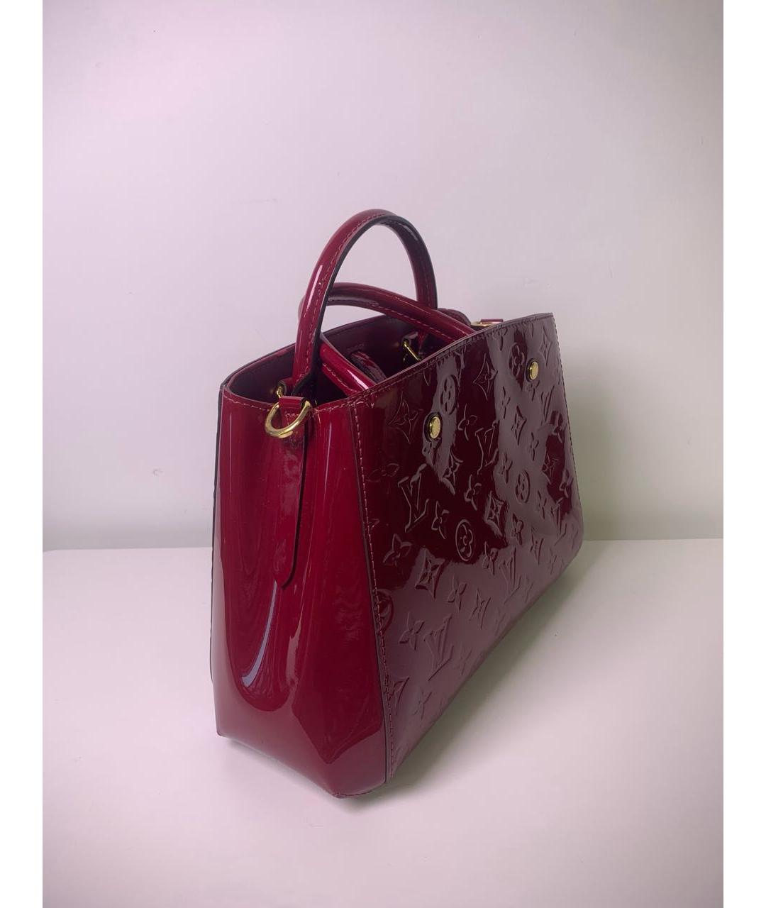 LOUIS VUITTON Красная сумка тоут из лакированной кожи, фото 4