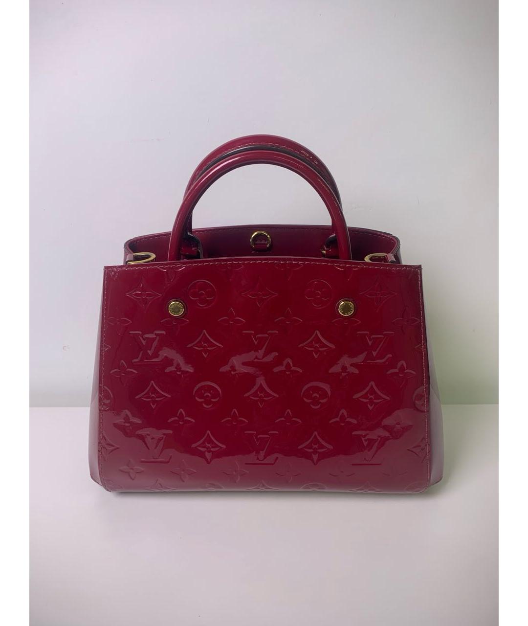 LOUIS VUITTON Красная сумка тоут из лакированной кожи, фото 9