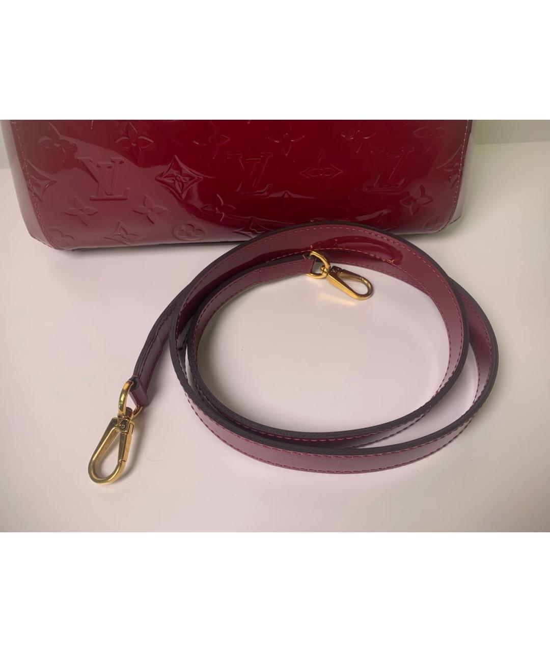 LOUIS VUITTON Красная сумка тоут из лакированной кожи, фото 8