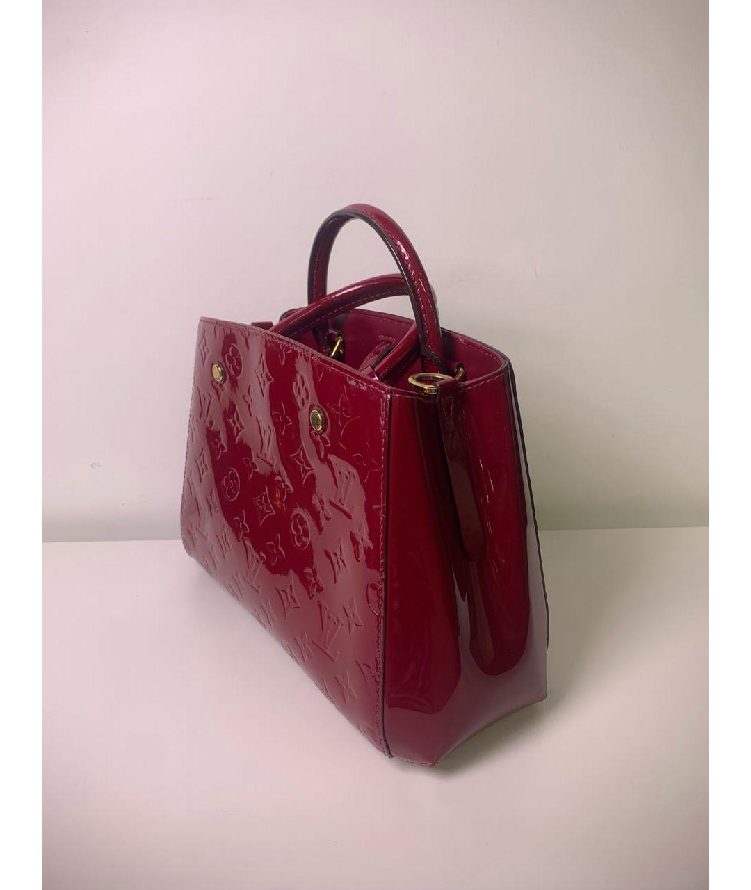 LOUIS VUITTON Красная сумка тоут из лакированной кожи, фото 5