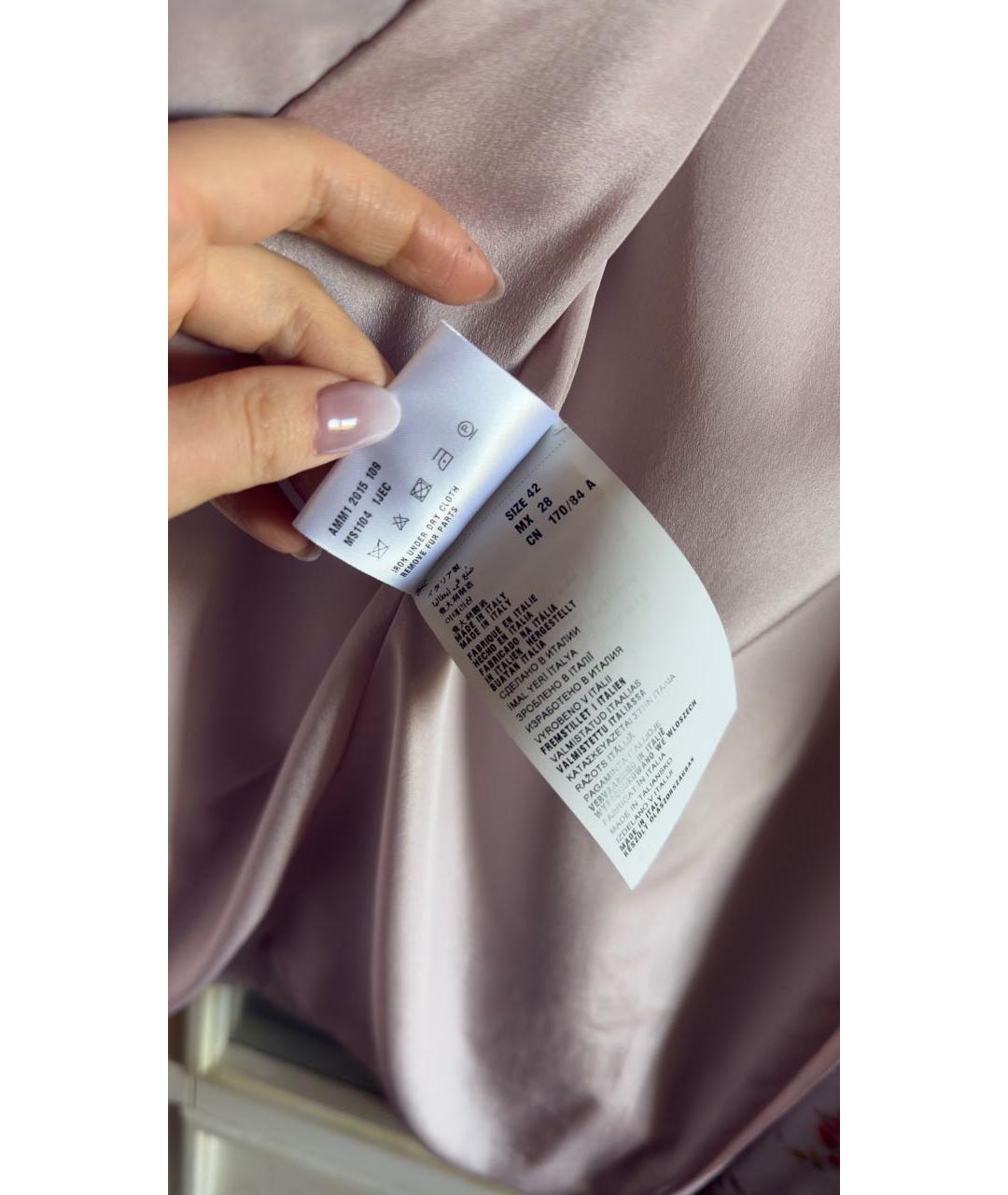 MIU MIU Розовое полиэстеровое пальто, фото 3