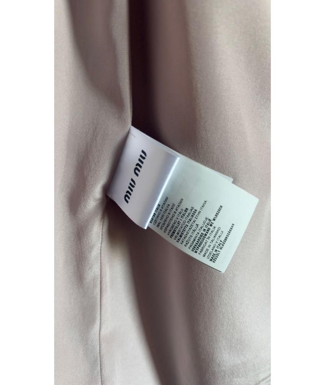 MIU MIU Розовое полиэстеровое пальто, фото 4