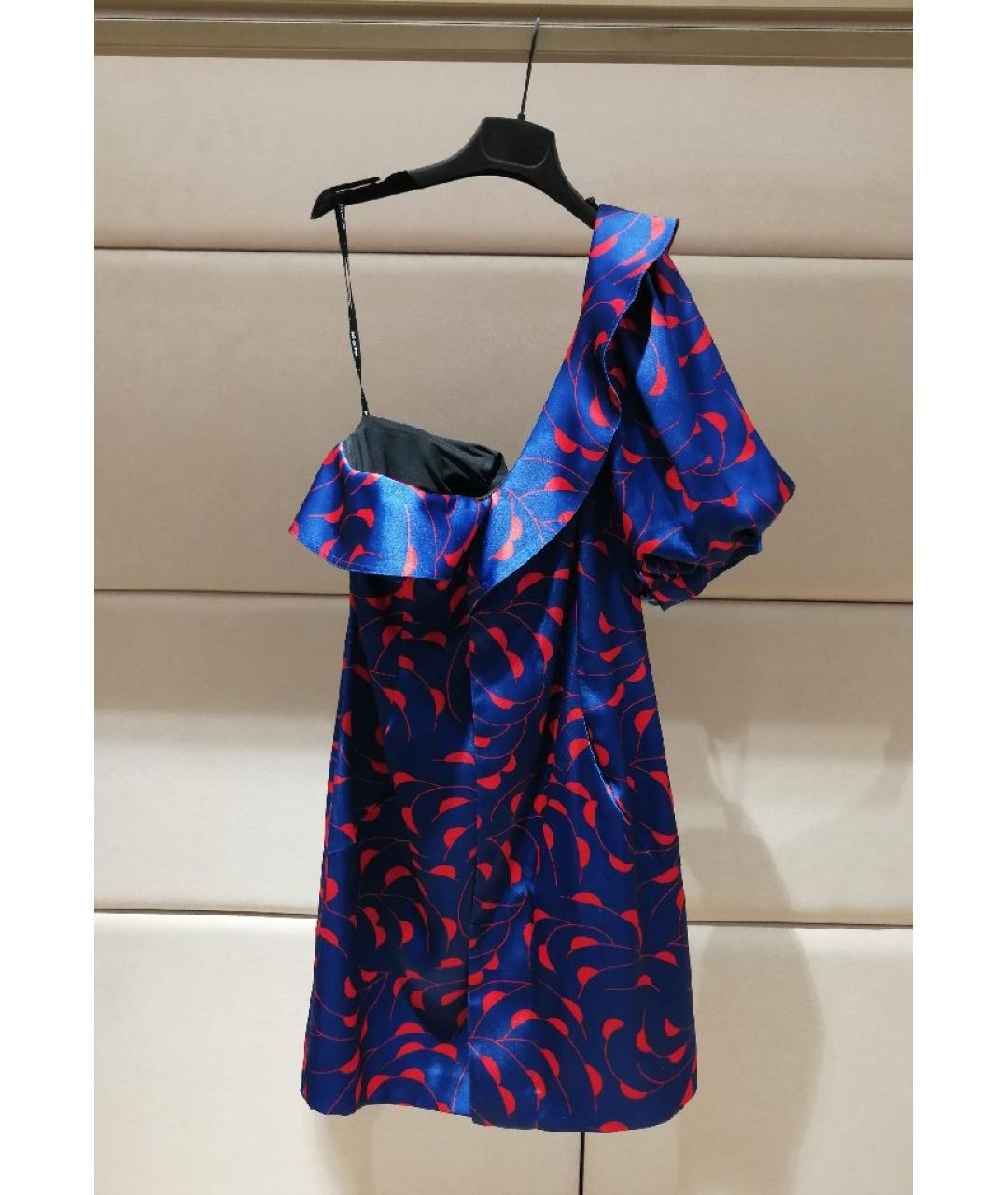 SELF-PORTRAIT Синее полиэстеровое повседневное платье, фото 3