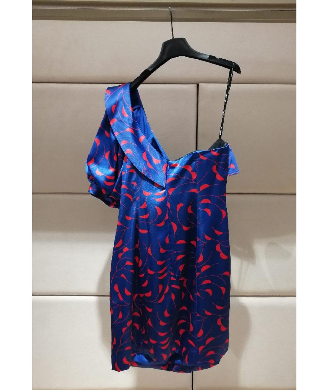 SELF-PORTRAIT Синее полиэстеровое повседневное платье, фото 2