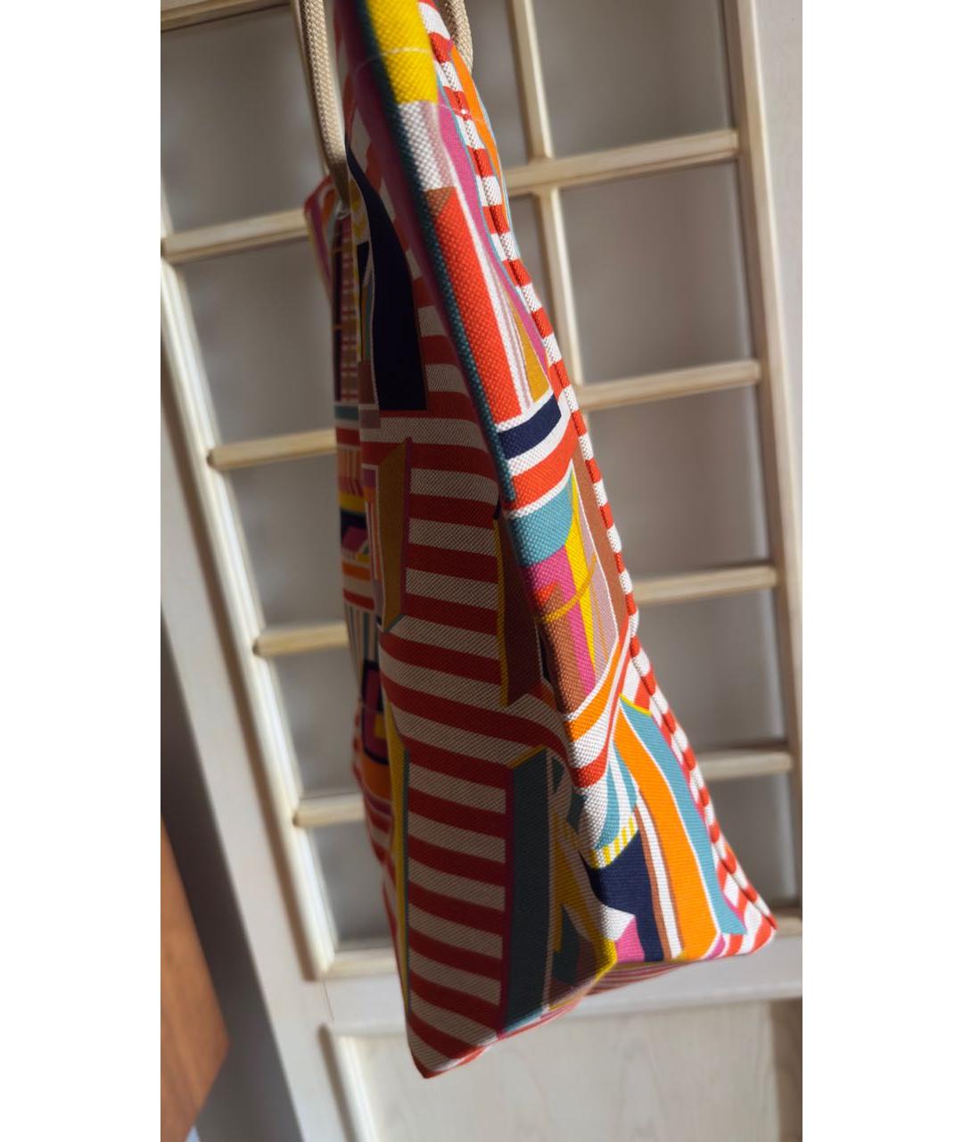 HERMES Мульти тканевая пляжная сумка, фото 5