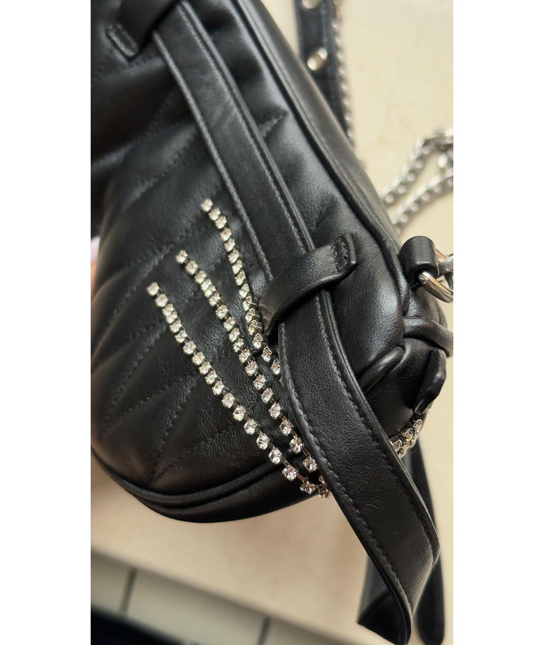 MIU MIU Черная кожаная сумка через плечо, фото 6