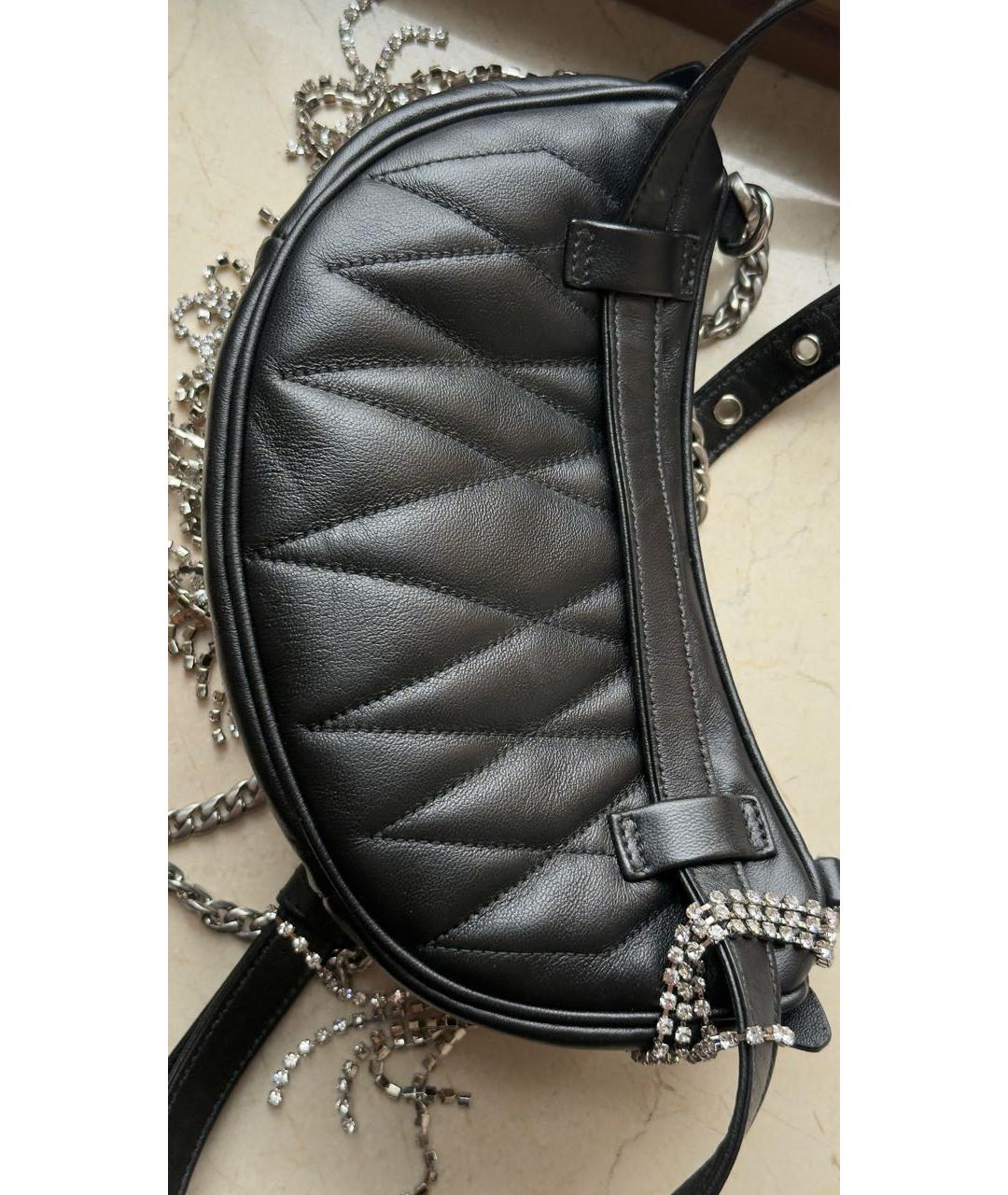 MIU MIU Черная кожаная сумка через плечо, фото 4