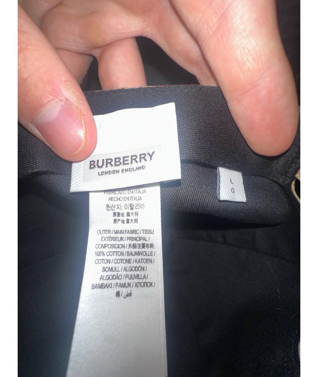 BURBERRY Бежевая хлопковая кепка/бейсболка, фото 5