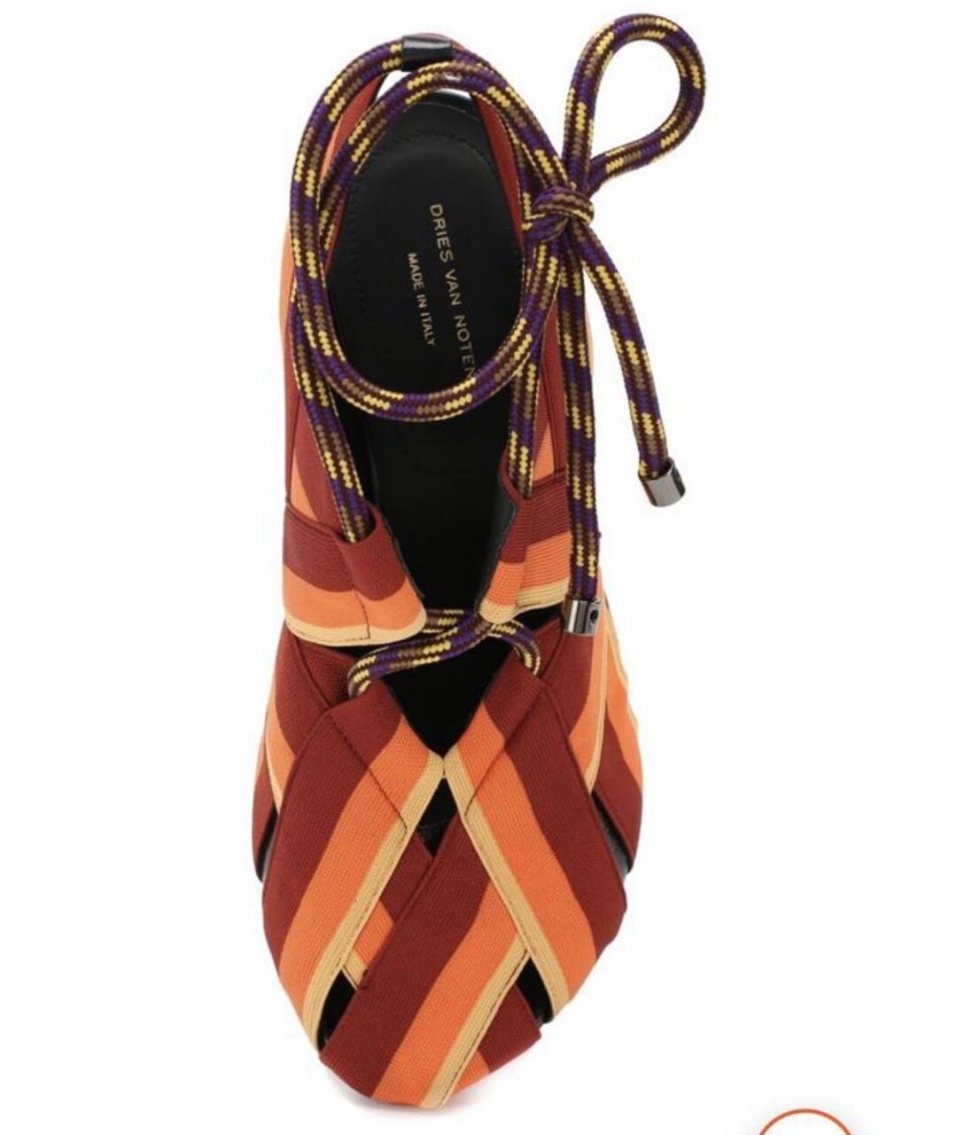 DRIES VAN NOTEN Бордовые кожаные туфли, фото 3