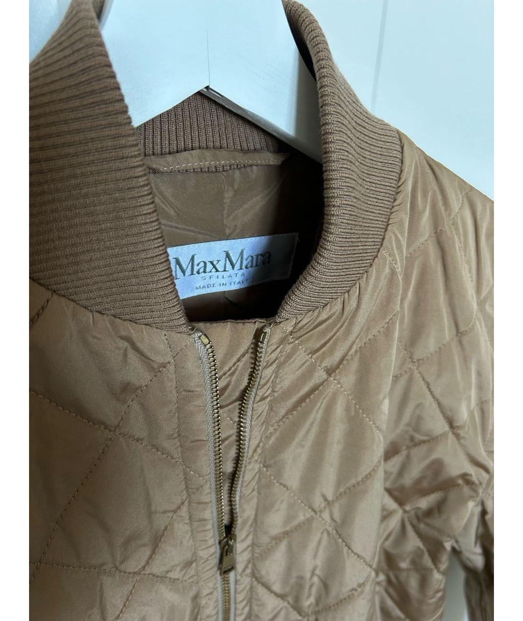 MAX MARA Бежевая полиэстеровая куртка, фото 3