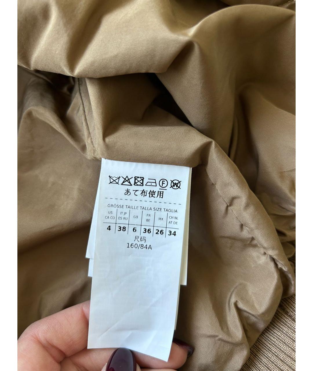 MAX MARA Бежевая полиэстеровая куртка, фото 5