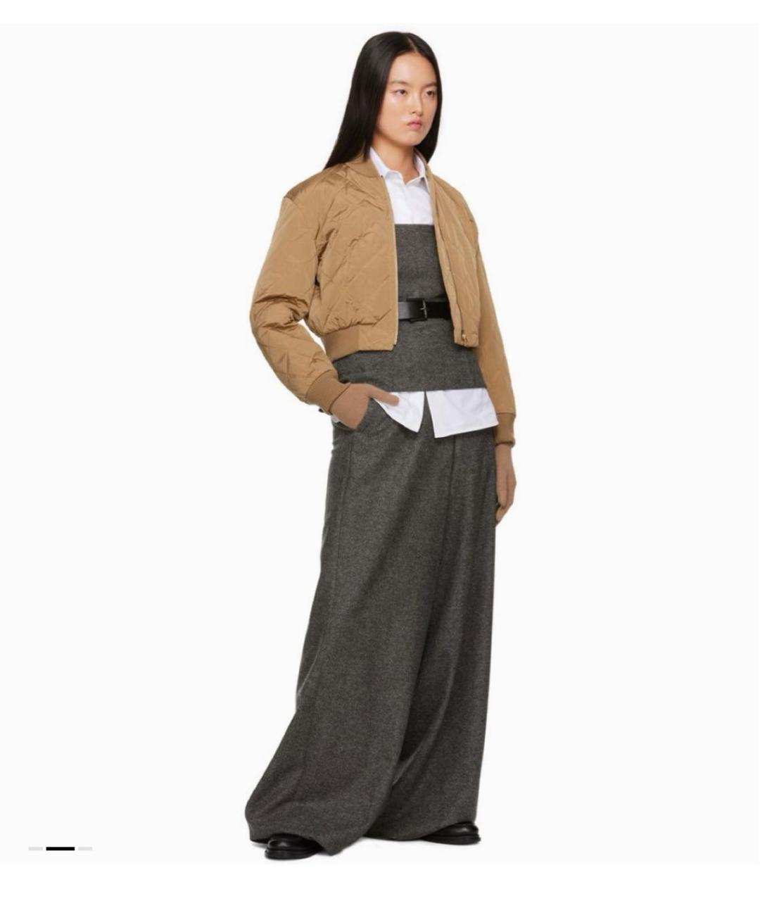 MAX MARA Бежевая полиэстеровая куртка, фото 8