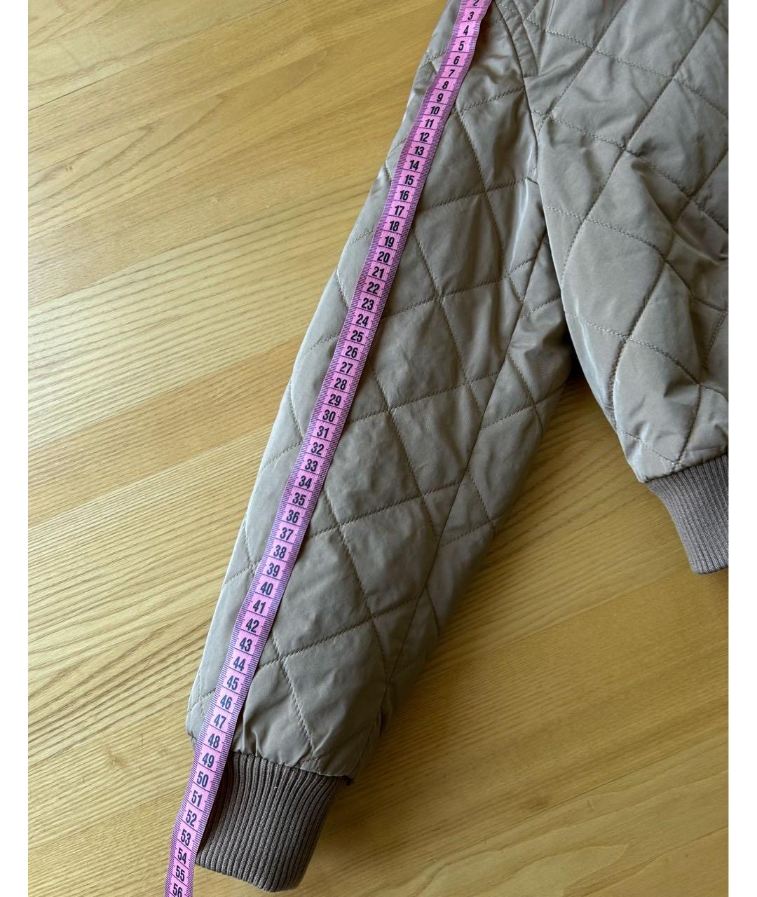 MAX MARA Бежевая полиэстеровая куртка, фото 4