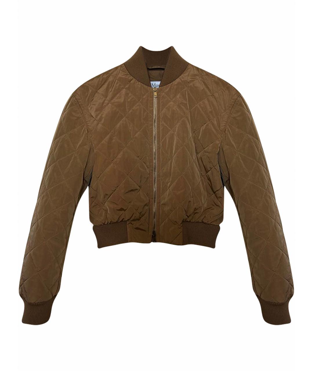 MAX MARA Бежевая полиэстеровая куртка, фото 1